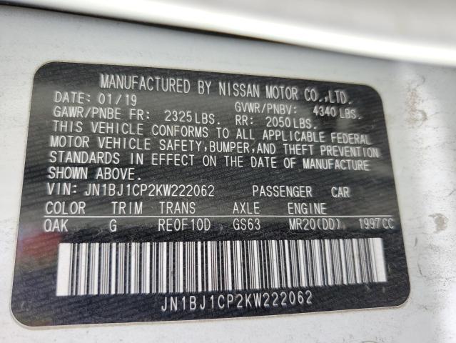 JN1BJ1CP2KW222062 Nissan Rogue Sport S