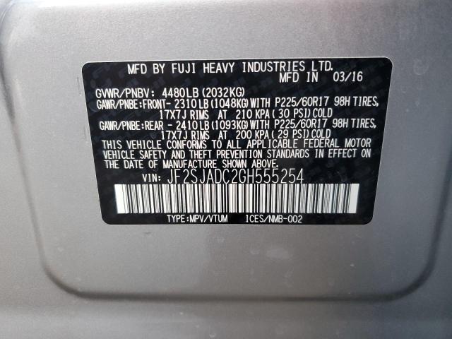 JF2SJADC2GH555254 Subaru Forester 2.5i Premium