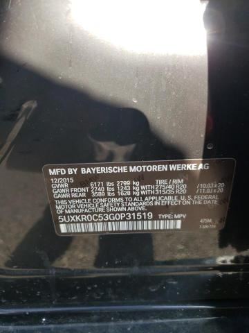 5UXKR0C53G0P31519 BMW X5 Xdrive35i