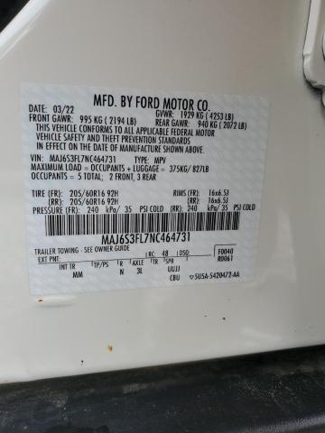 MAJ6S3FL7NC464731 Ford ECOSPORT S