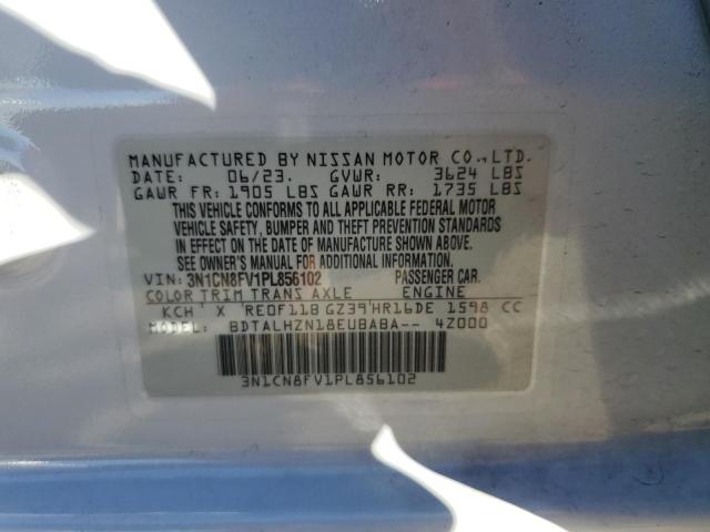 3N1CN8FV1PL856102 Nissan VERSA SR