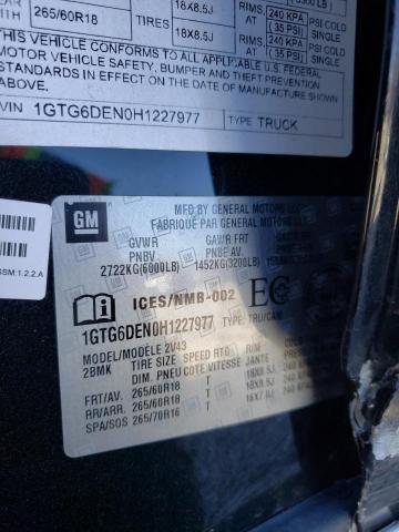 1GTG6DEN0H1227977 GMC CANYON SLT