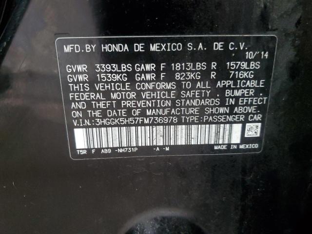 3HGGK5H57FM736978 Honda FIT LX