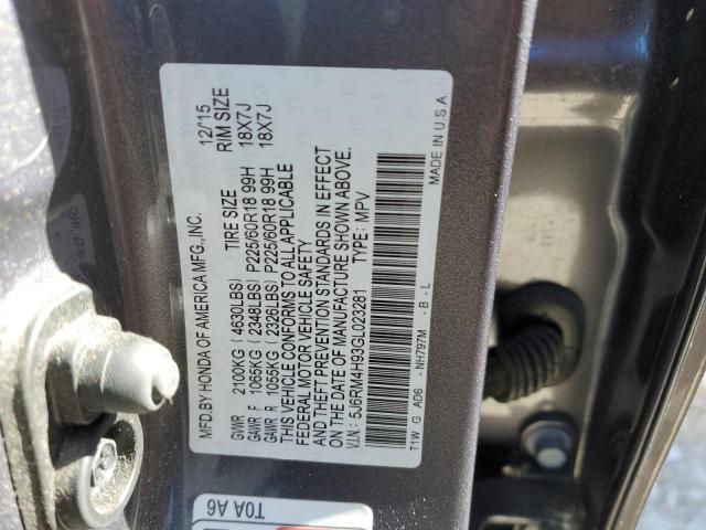 5J6RM4H93GL023281 Honda Cr-v Touring