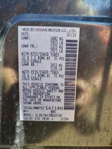 5N1AL0MM7EC547180 Infiniti QX60