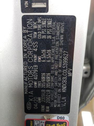KNDCB3LC0L5399627 KIA NIRO LX