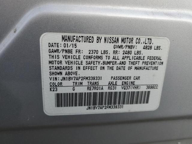 JN1BV7AP2FM339331 Infiniti Q50 BASE