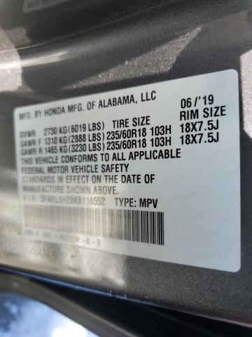 5FNRL6H28KB118552 Honda ODYSSEY LX