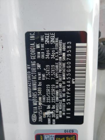 5XYPK4A55GG079583 KIA SORENTO SX