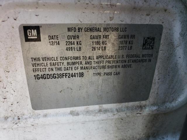 1G4GD5G38FF244108 Buick Lacrosse Premium
