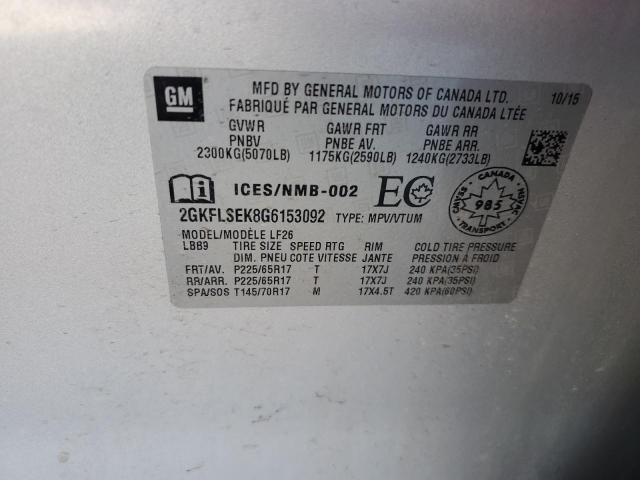 2GKFLSEK8G6153092 GMC Terrain Sle
