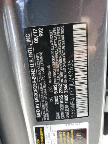 55SWF4HB7JU243635 Mercedes-Benz C 350E