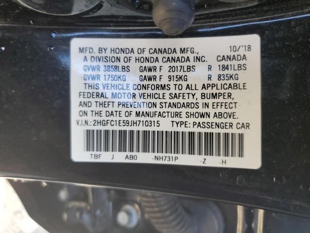 2HGFC1E59JH710315 Honda CIVIC SI