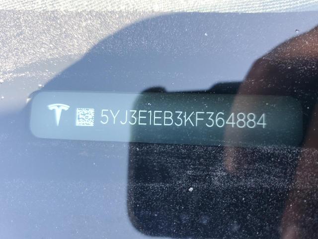 5YJ3E1EB3KF364884 Tesla MODEL 3