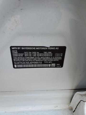 5UXTS3C50J0Y99510 BMW X3 Xdrivem40i