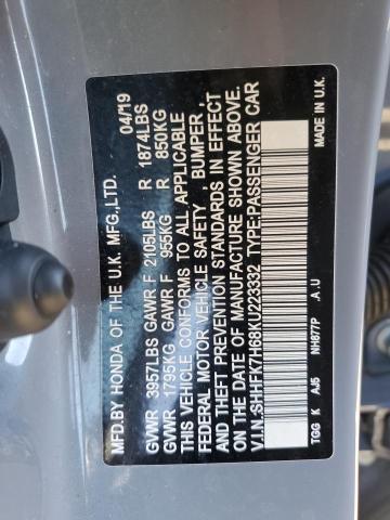 SHHFK7H68KU223332 Honda CIVIC EX