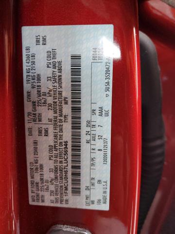 1FMCU0H67LUC56946 Ford ESCAPE SEL