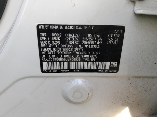 3CZRU6H59JM706939 Honda HR-V EX