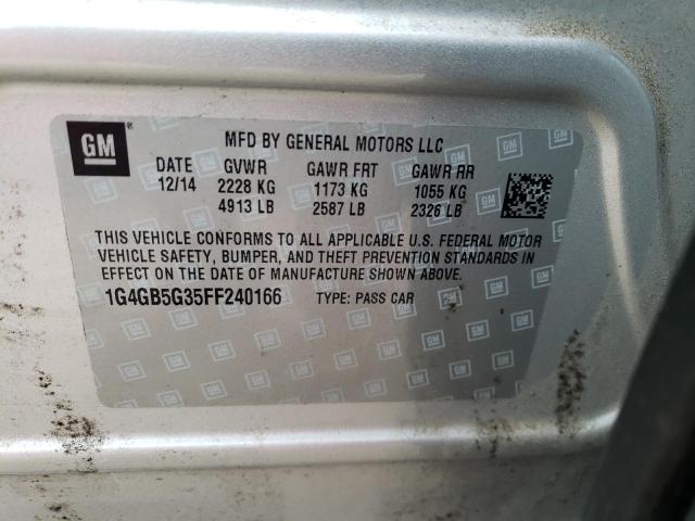1G4GB5G35FF240166 Buick Lacrosse