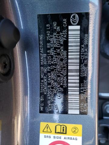 58ABK1GG3JU102886 Lexus ES 350