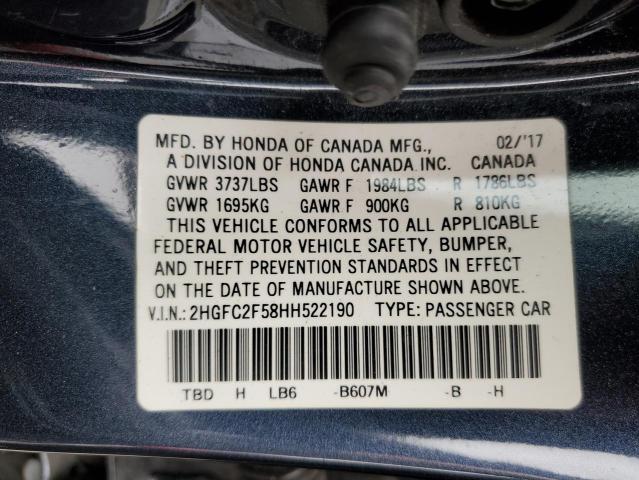 2HGFC2F58HH522190 Honda Civic Lx