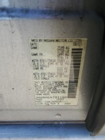 1N6AD0ER6JN701160 Nissan FRONTIER S