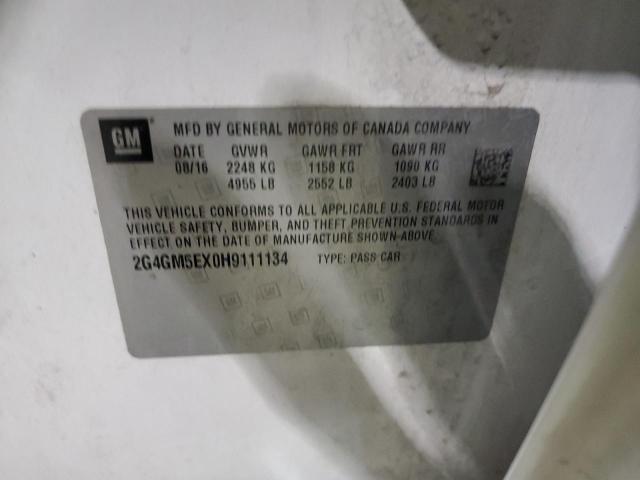 2G4GM5EX0H9111134 Buick Regal