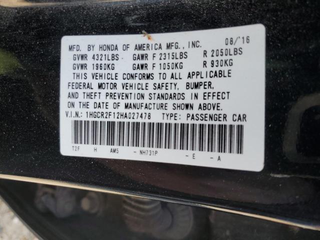 1HGCR2F12HA027478 Honda Accord Sport Special Edition