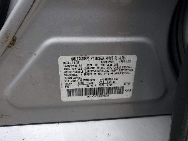 JN1CV7AP2GM201424 Infiniti Q50 BASE
