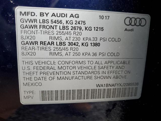 WA1BNAFYXJ2085538 Audi Q5 Premium Plus