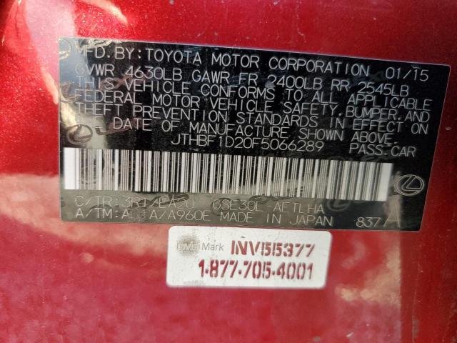 JTHBF1D20F5066289 Lexus IS 250