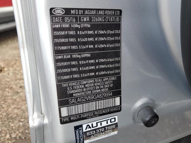 SALAG2V69GA829994 Land Rover LR4 HSE