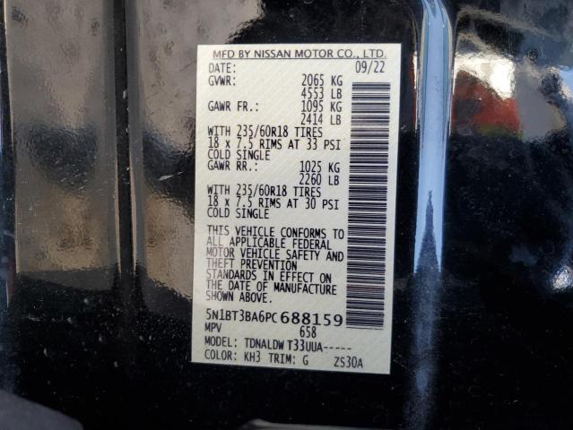 5N1BT3BA6PC688159 Nissan ROGUE SV