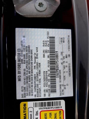 1FATP8UH7P5108819 Ford MUSTANG