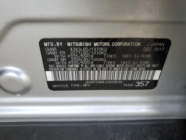 JA4AP3AW4JU000639 Mitsubishi Outlander Sport Es