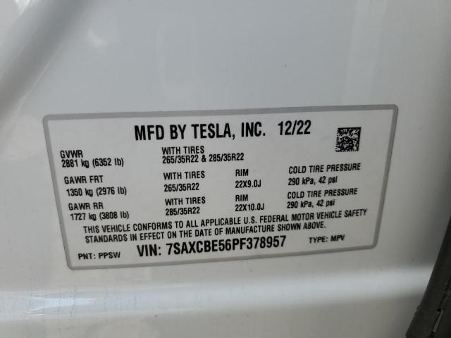 7SAXCBE56PF378957 Tesla MODEL X