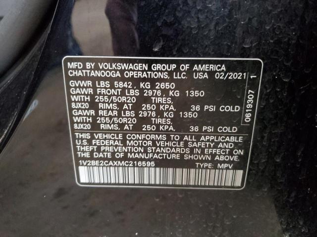 1V2BE2CAXMC216595 Volkswagen Atlas Cross Sport Sel