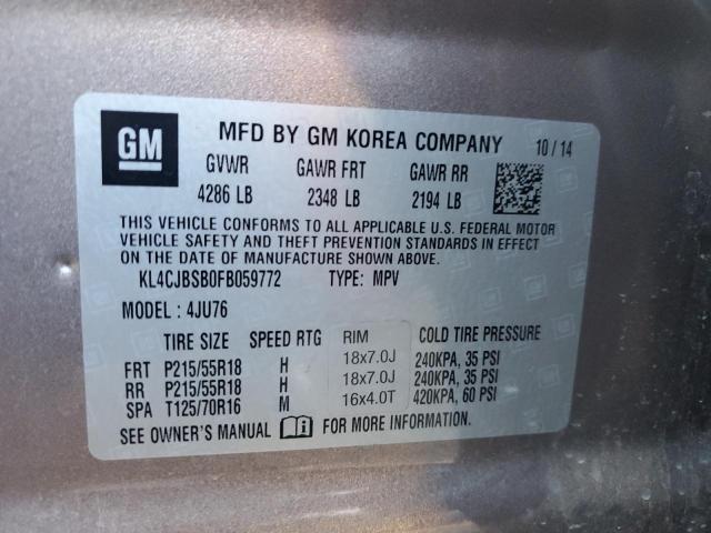KL4CJBSB0FB059772 Buick Encore Convenience