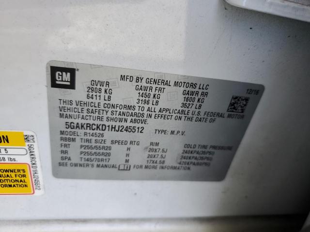 5GAKRCKD1HJ245512 Buick Enclave