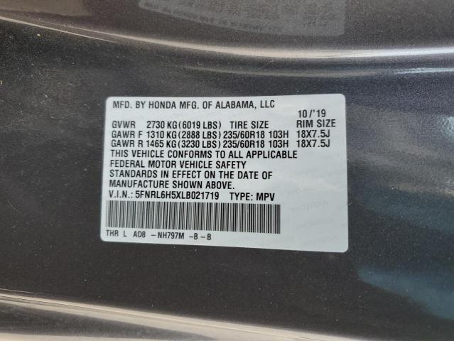 5FNRL6H5XLB021719 Honda ODYSSEY EX