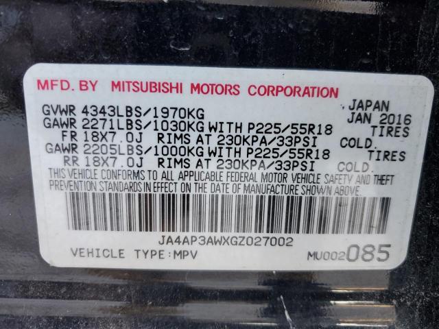 JA4AP3AWXGZ027002 Mitsubishi Outlander Sport Es
