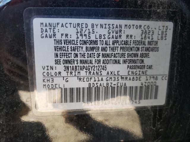 3N1AB7AP4GY212745 Nissan SENTRA S