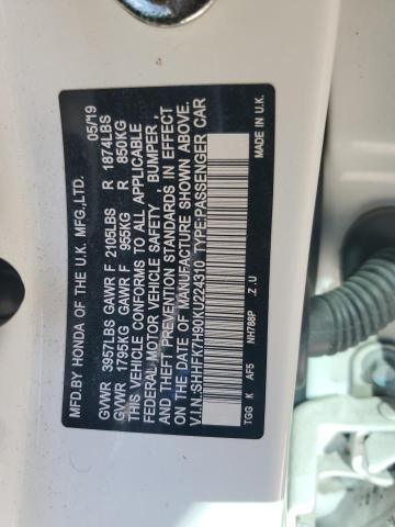 SHHFK7H90KU224310 Honda Civic Sport Touring