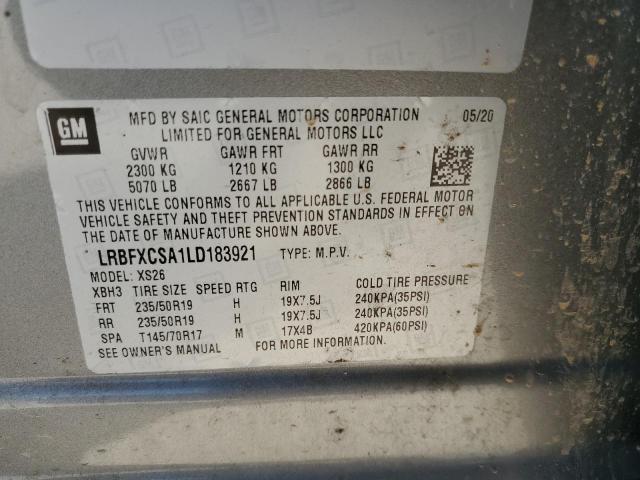 LRBFXCSA1LD183921 Buick Envision Essence