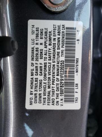 19XFB2F91FE220253 Honda CIVIC EXL