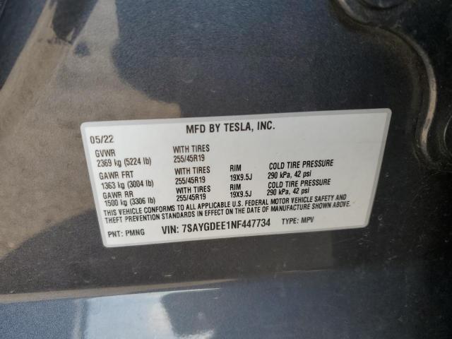 7SAYGDEE1NF447734 Tesla Model Y
