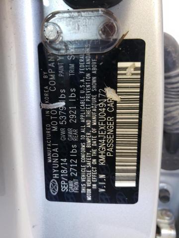KMHGN4JEXFU049172 Hyundai Genesis 3.8l