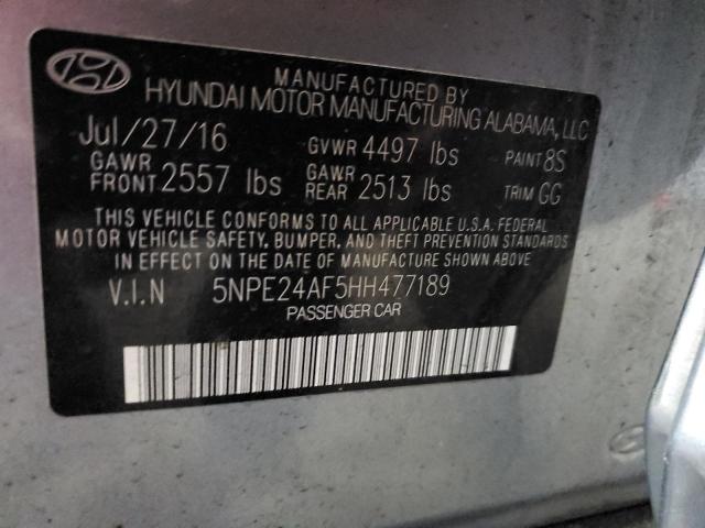 5NPE24AF5HH477189 Hyundai SONATA SE