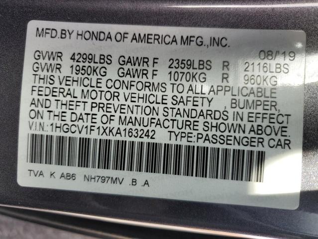 1HGCV1F1XKA163242 Honda ACCORD LX