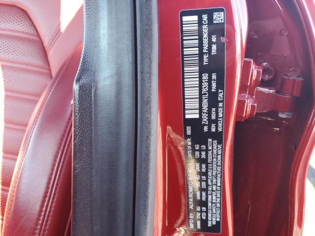 ZARFANBN1L7639180 Alfa Romeo GIULIA TI